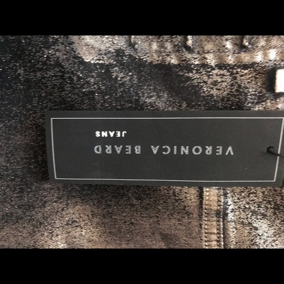 Veronica Beard Women Gunmetal NYE Black jeans Pants Debbie High Rise NWT $328 - Picture 4 of 12